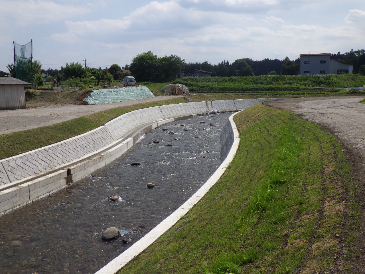 護岸工事　田川施工写真