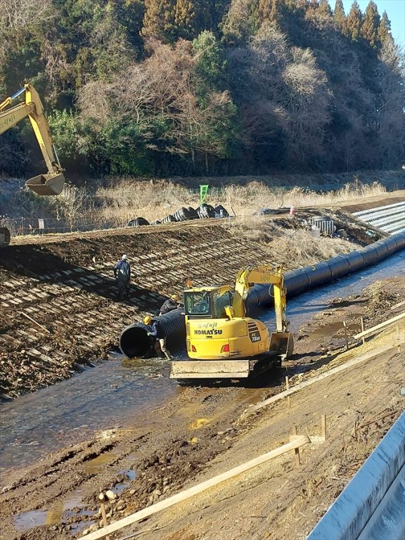 護岸工事田川