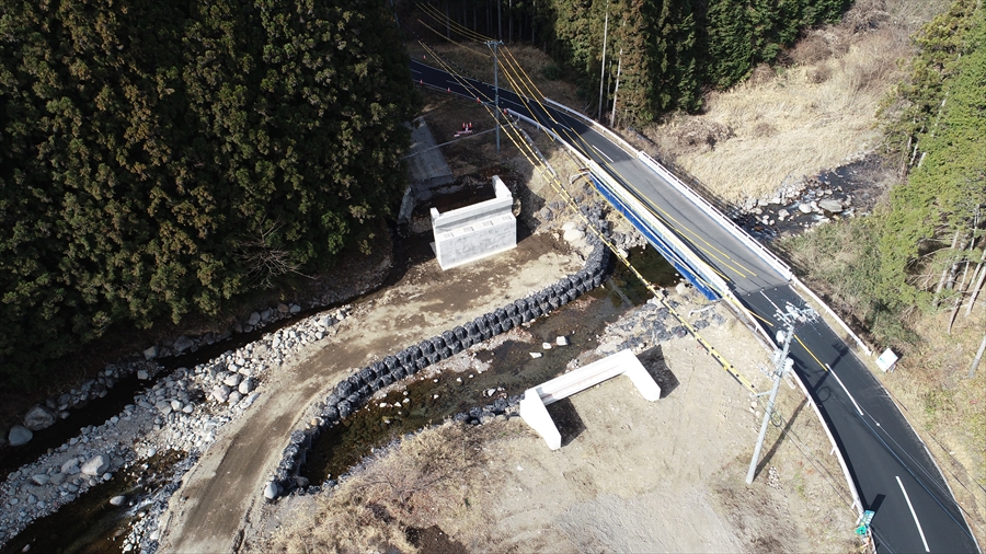 橋梁下部工事　山久保平ケ崎線その３（道路メンテ）施工写真